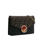 Fendi Zucca Kan I F Embossed Wallet on Chain (SHG-Du8lbp)