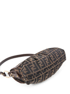 Fendi Zucca Leather Chef Flap Bag Brown
