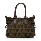 Fendi Zucca Leather Du Jour Small Tote (SHF-21714)