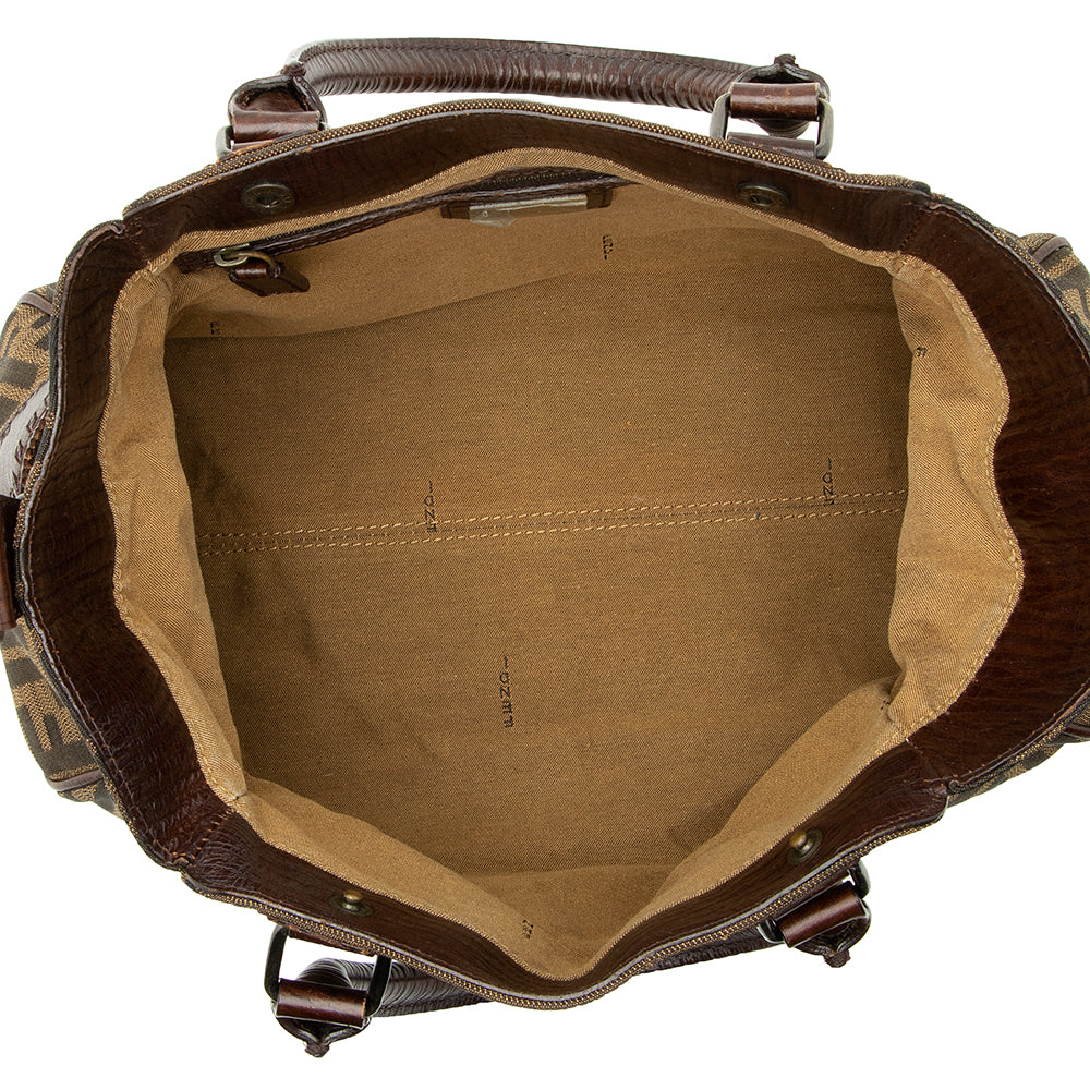 Fendi Zucca Leather Du Jour Small Tote (SHF-21714)