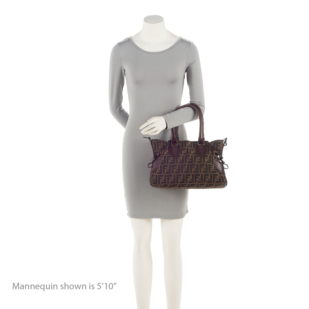 Fendi Zucca Leather Du Jour Small Tote (SHF-21714)