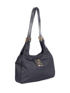 Fendi Zucca Logo Canvas Shoulder Bag Black