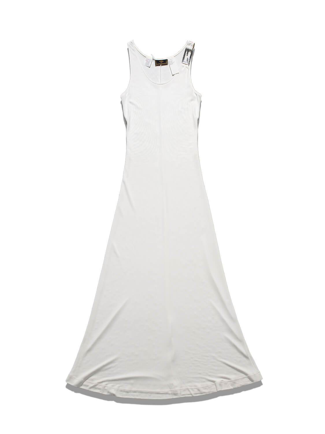 Fendi Zucca Logo Maxi Dress Ivory