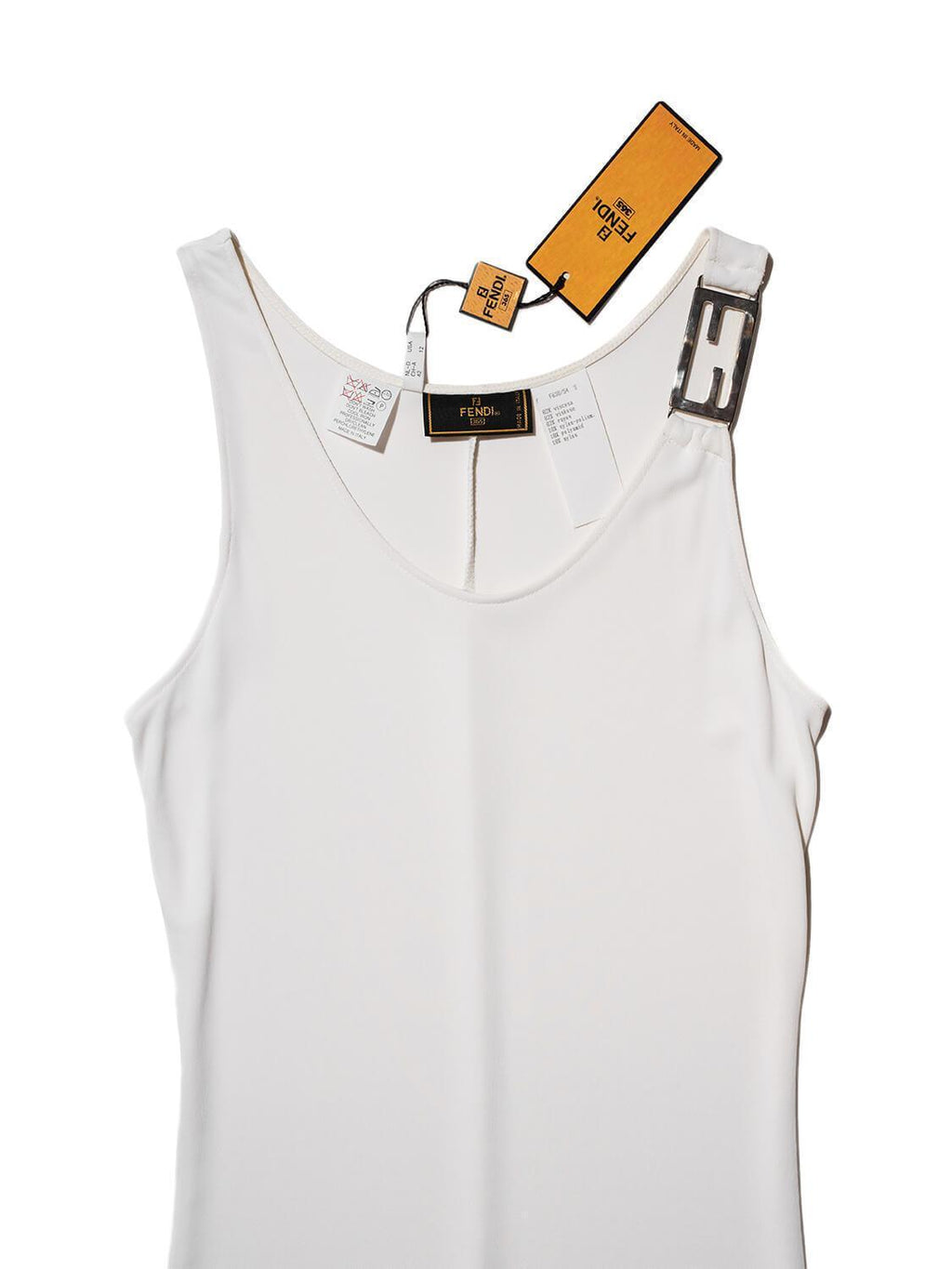 Fendi Zucca Logo Maxi Dress Ivory
