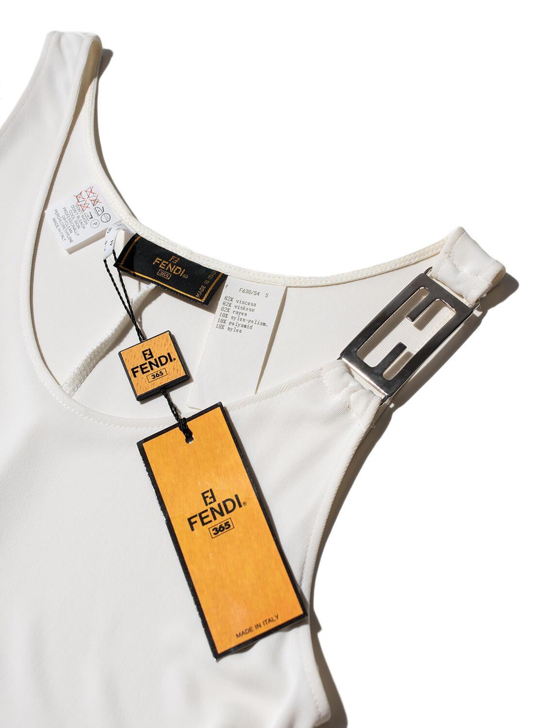 Fendi Zucca Logo Maxi Dress Ivory