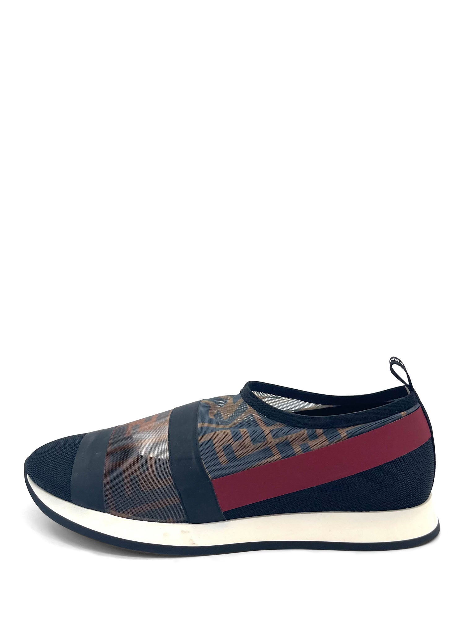 Fendi Zucca Logo Mesh Nylon Sneakers Multicolor