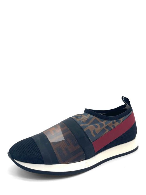 Fendi Zucca Logo Mesh Nylon Sneakers Multicolor