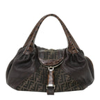 FENDI Zucca Nappa Tortoise Spy Tobacco Bag