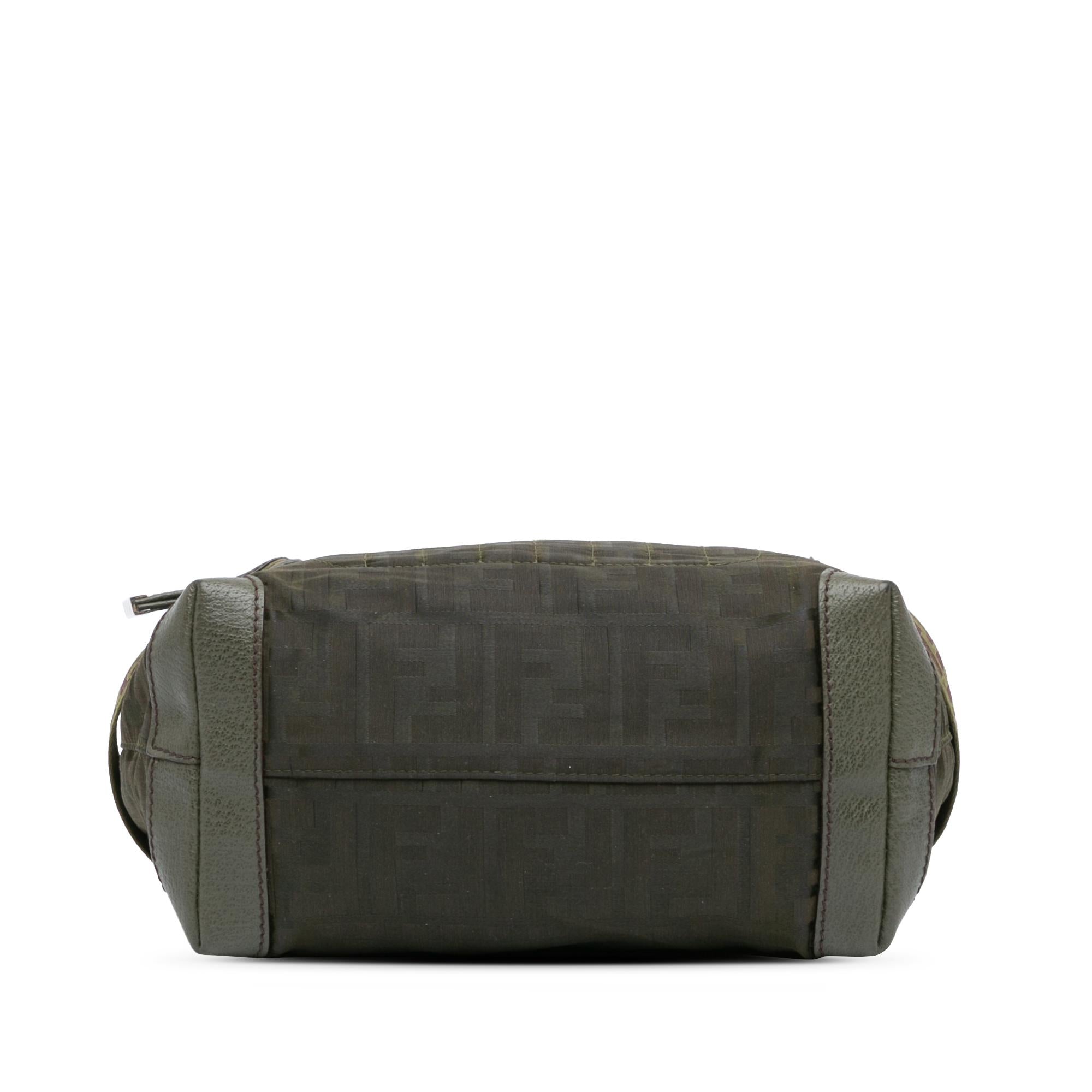 Fendi Zucca Nylon Zip Code Handbag