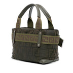 Fendi Zucca Nylon Zip Code Handbag