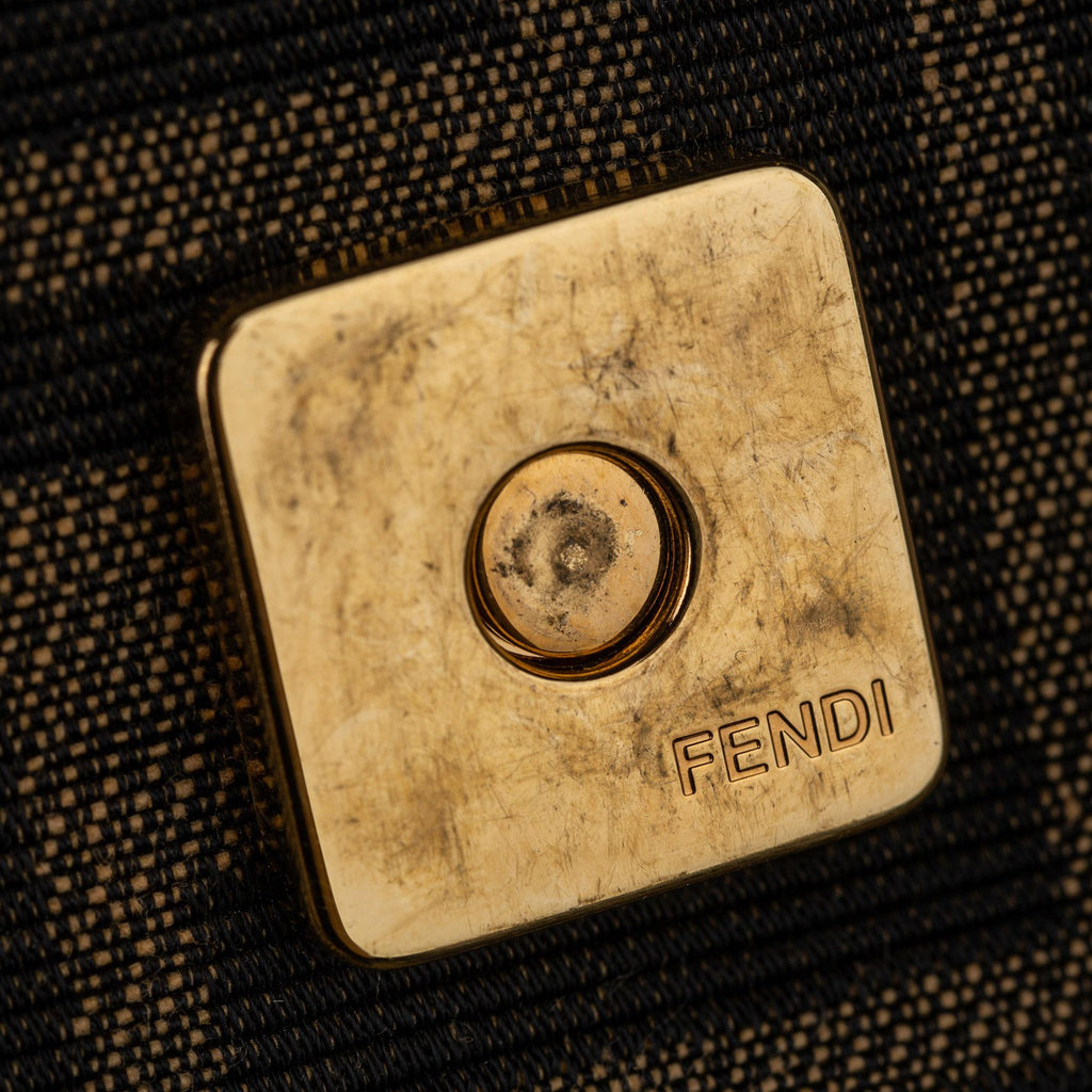 Fendi Zucca Paisley Embroidery Baguette (SHG-35412)