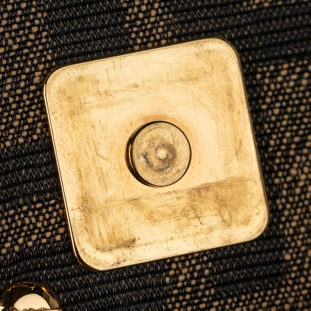 Fendi Zucca Paisley Embroidery Baguette (SHG-35412)