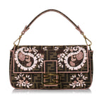 Fendi Zucca Paisley Embroidery Baguette (SHG-35412)
