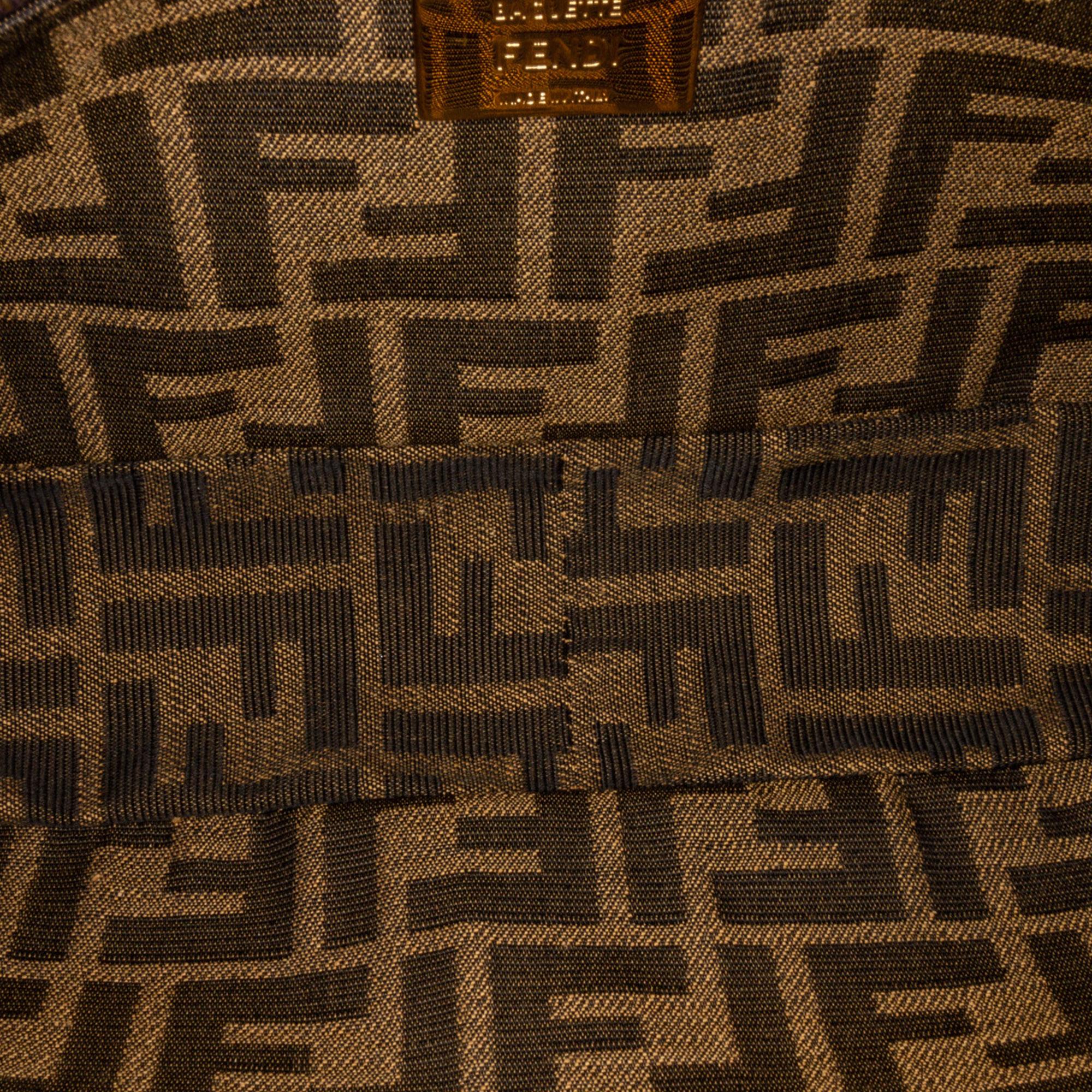 Fendi Zucca Paisley Embroidery Baguette (SHG-35412)