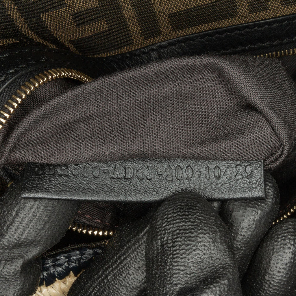 Fendi Zucca Raffia Baguette Satchel (SHG-nNJ0YF)