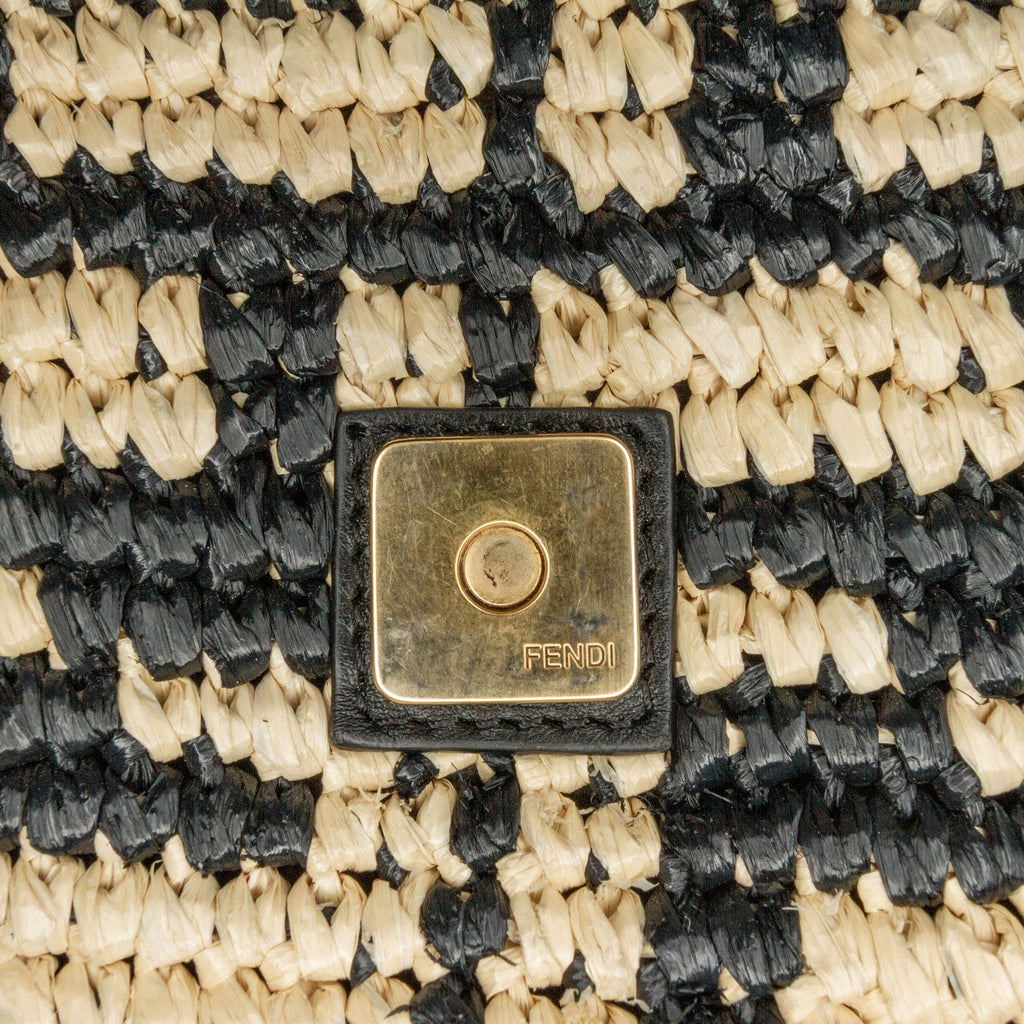 Fendi Zucca Raffia Baguette Satchel (SHG-nNJ0YF)