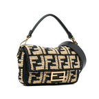 Fendi Zucca Raffia Baguette Satchel (SHG-nNJ0YF)