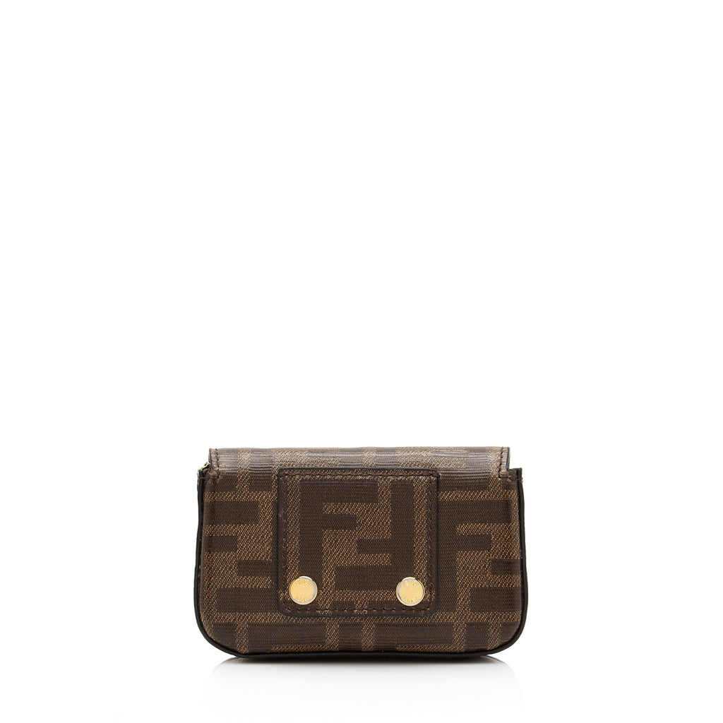 Fendi Zucca Spalmati Nano Baguette Charm Crossbody Bag (SHF-rpZREp)