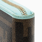 Fendi Zucca Spalmati Zip Around Wallet (SHF-19772)