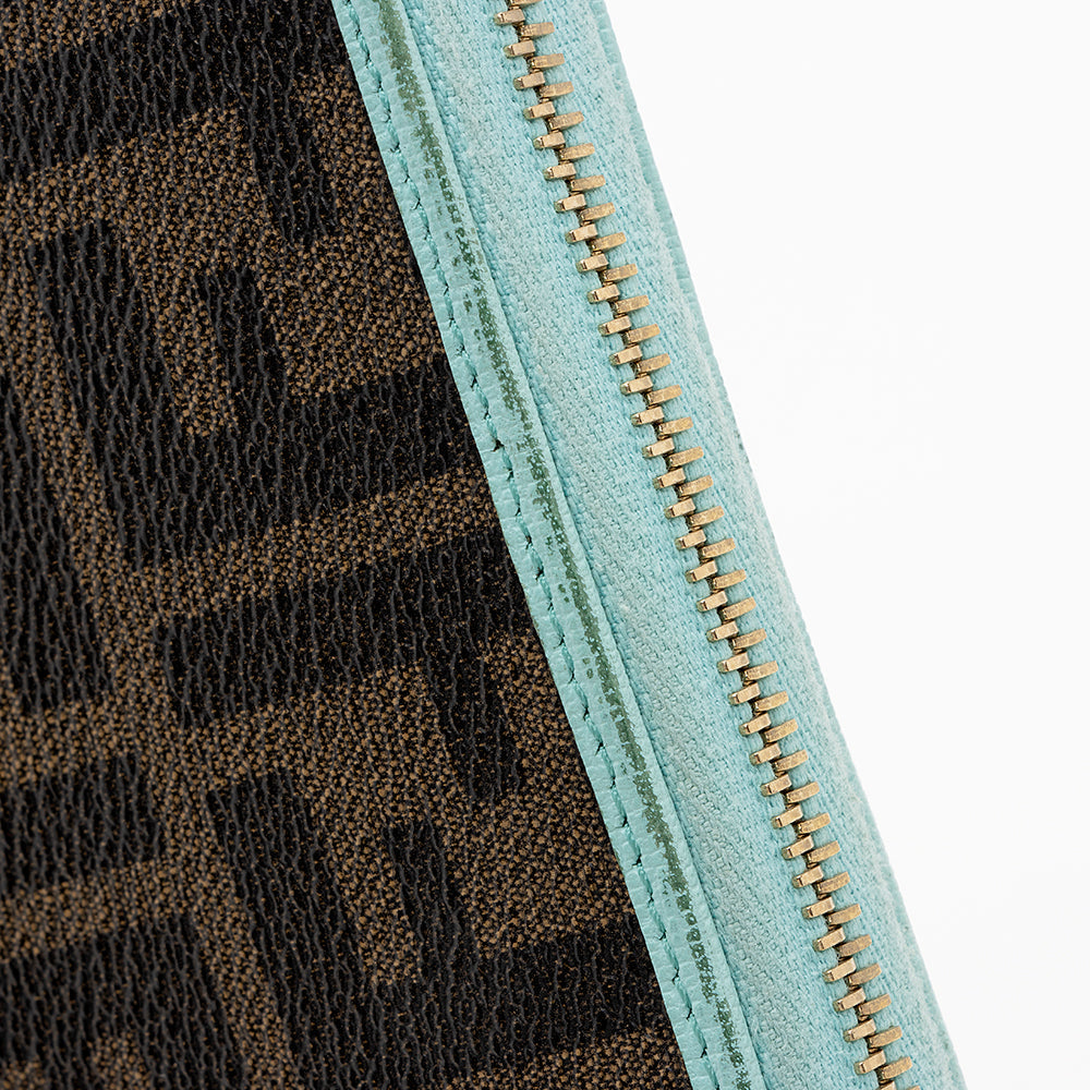 Fendi Zucca Spalmati Zip Around Wallet (SHF-19772)