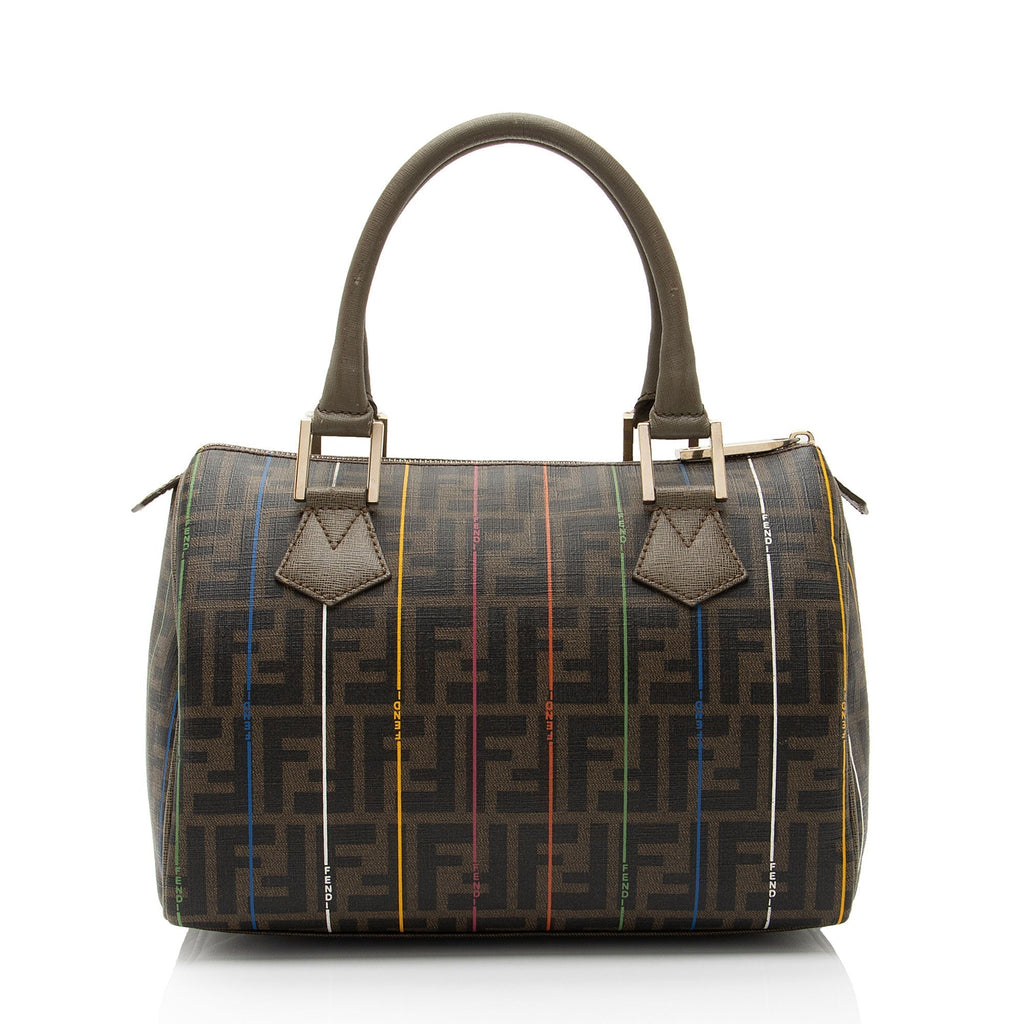 Fendi Zucca Striped Boston Bag (SHF-r1Jr6D)