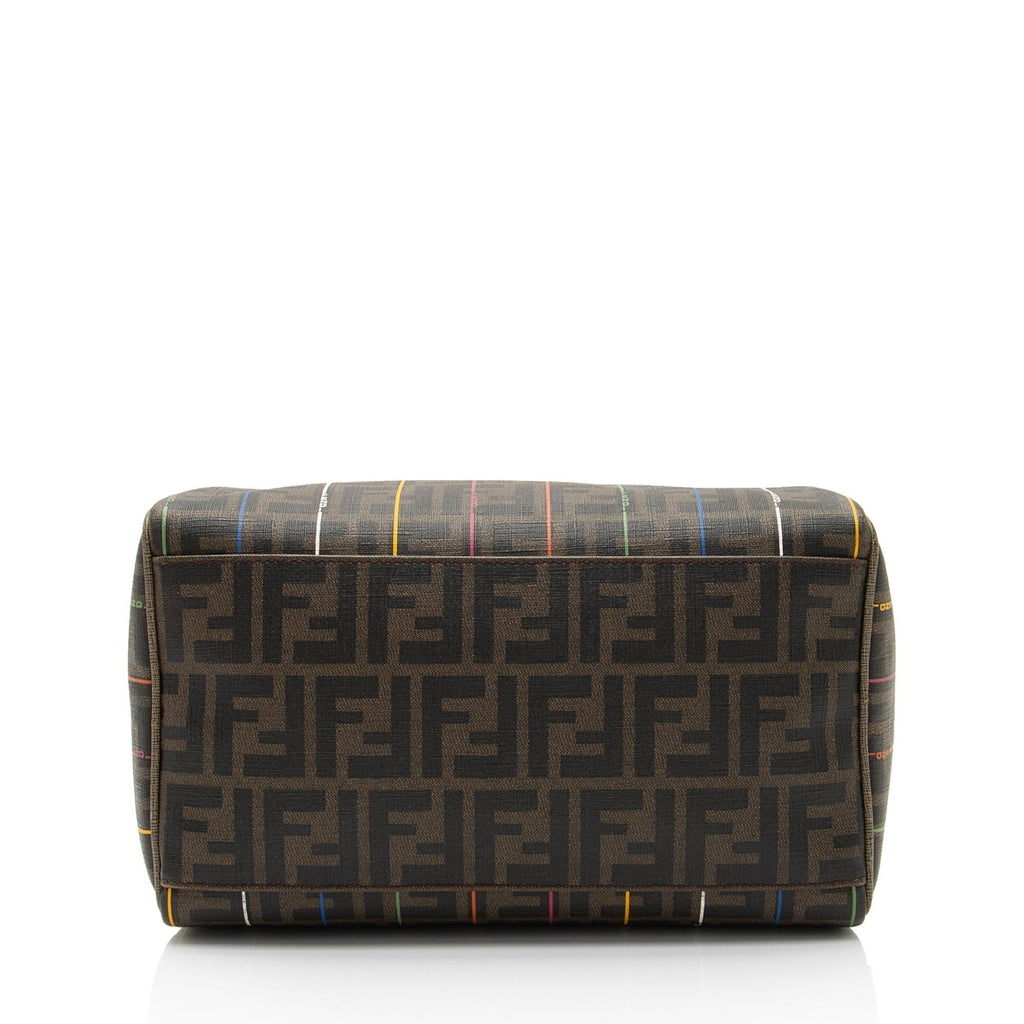Fendi Zucca Striped Boston Bag (SHF-r1Jr6D)