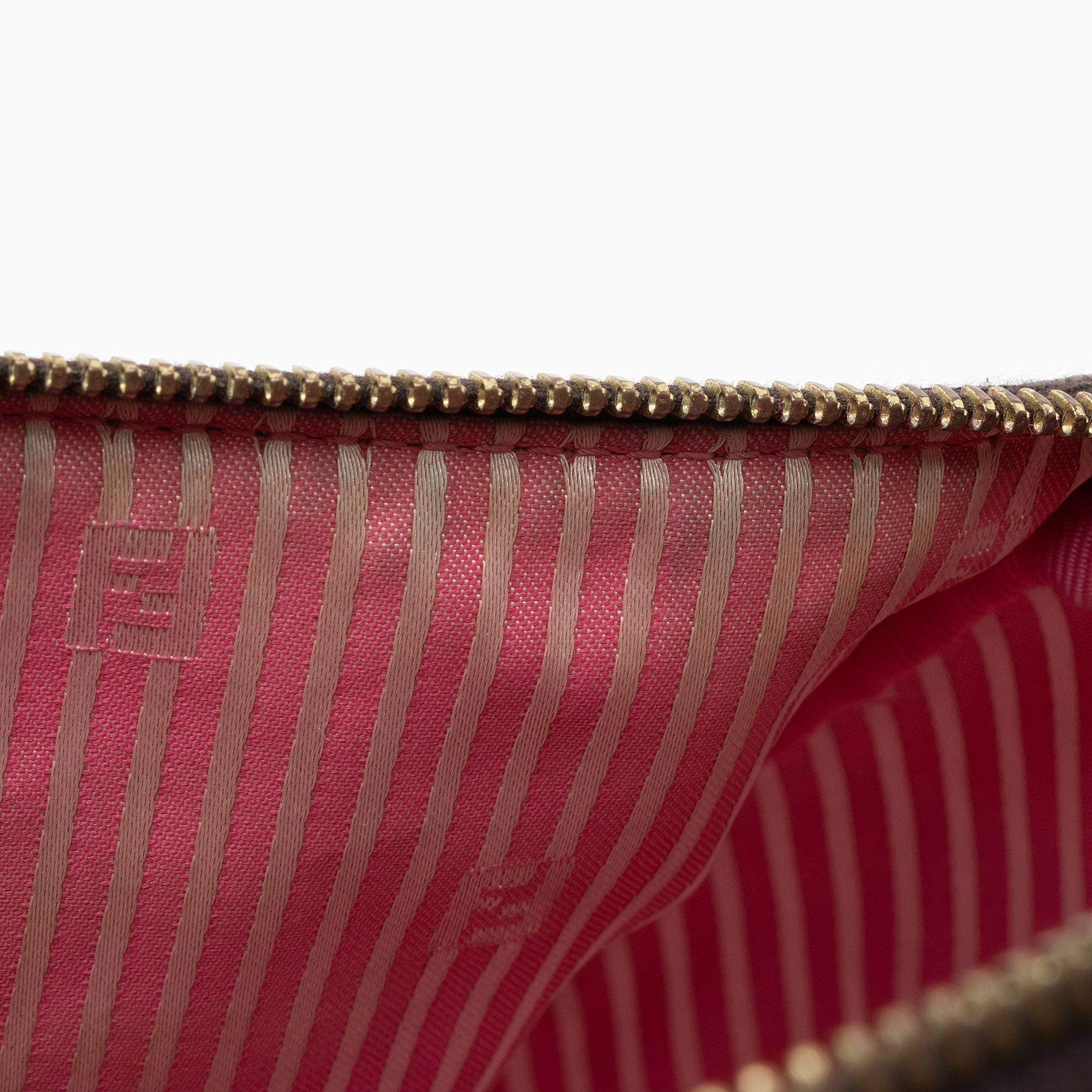 Fendi Zucca Striped Boston Bag (SHF-r1Jr6D)