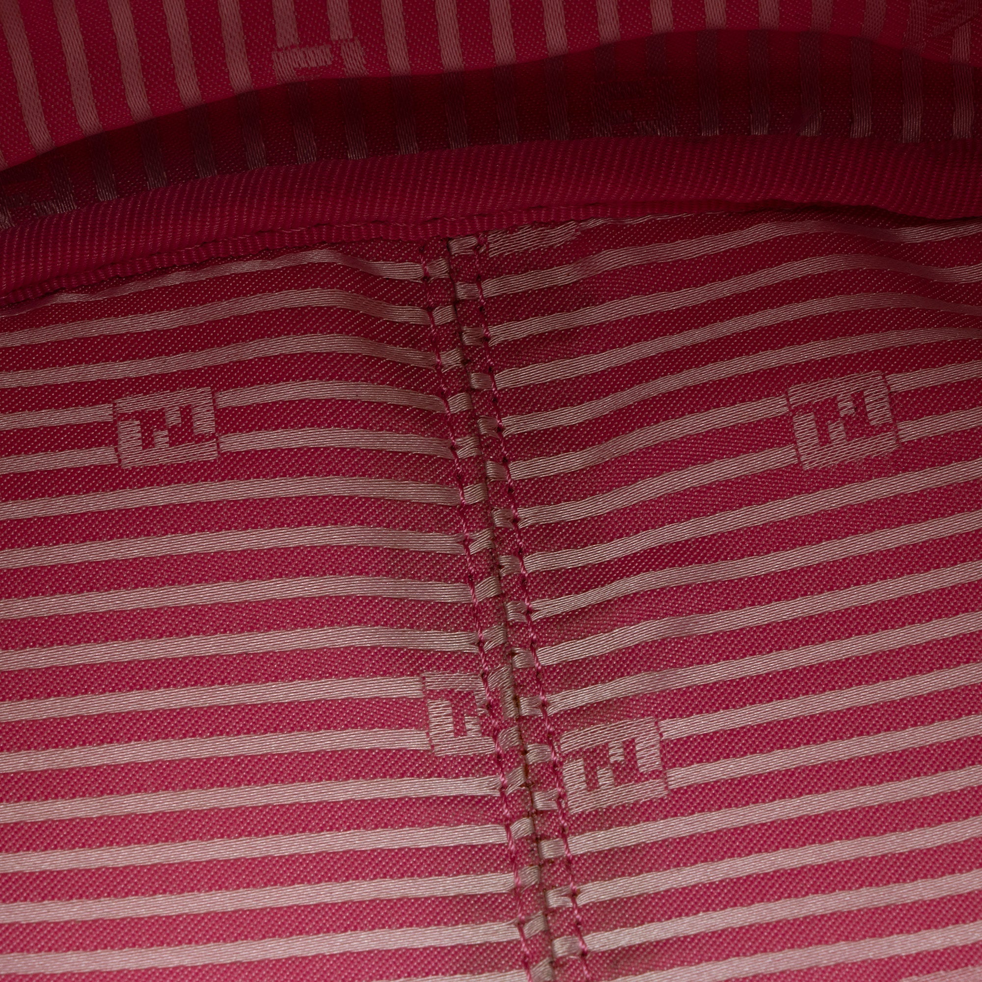 Fendi Zucca Striped Boston Bag (SHF-r1Jr6D)