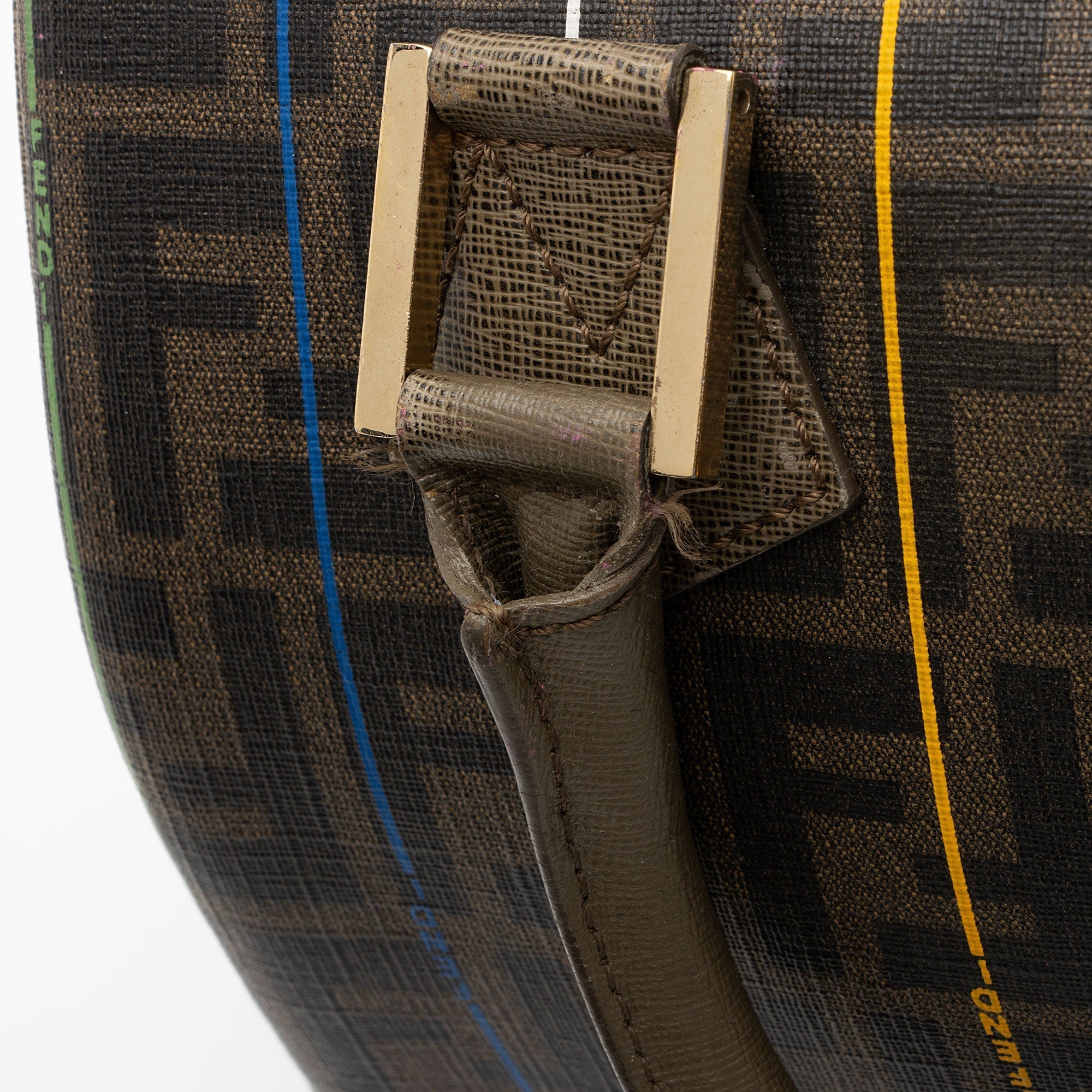 Fendi Zucca Striped Boston Bag (SHF-r1Jr6D)