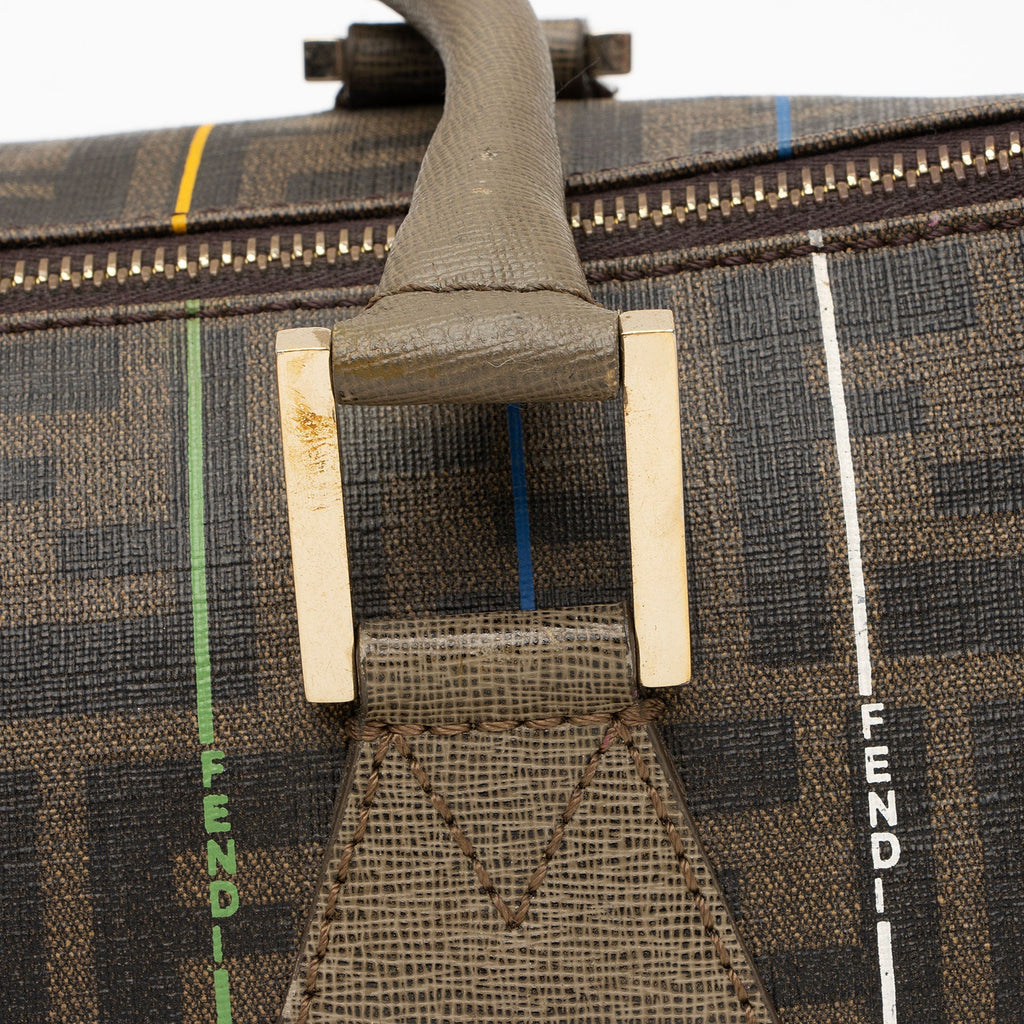 Fendi Zucca Striped Boston Bag (SHF-r1Jr6D)