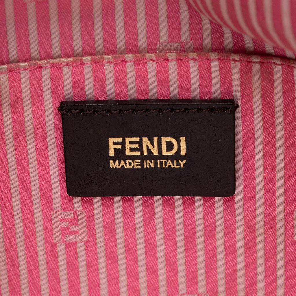 Fendi Zucca Striped Boston Bag (SHF-r1Jr6D)