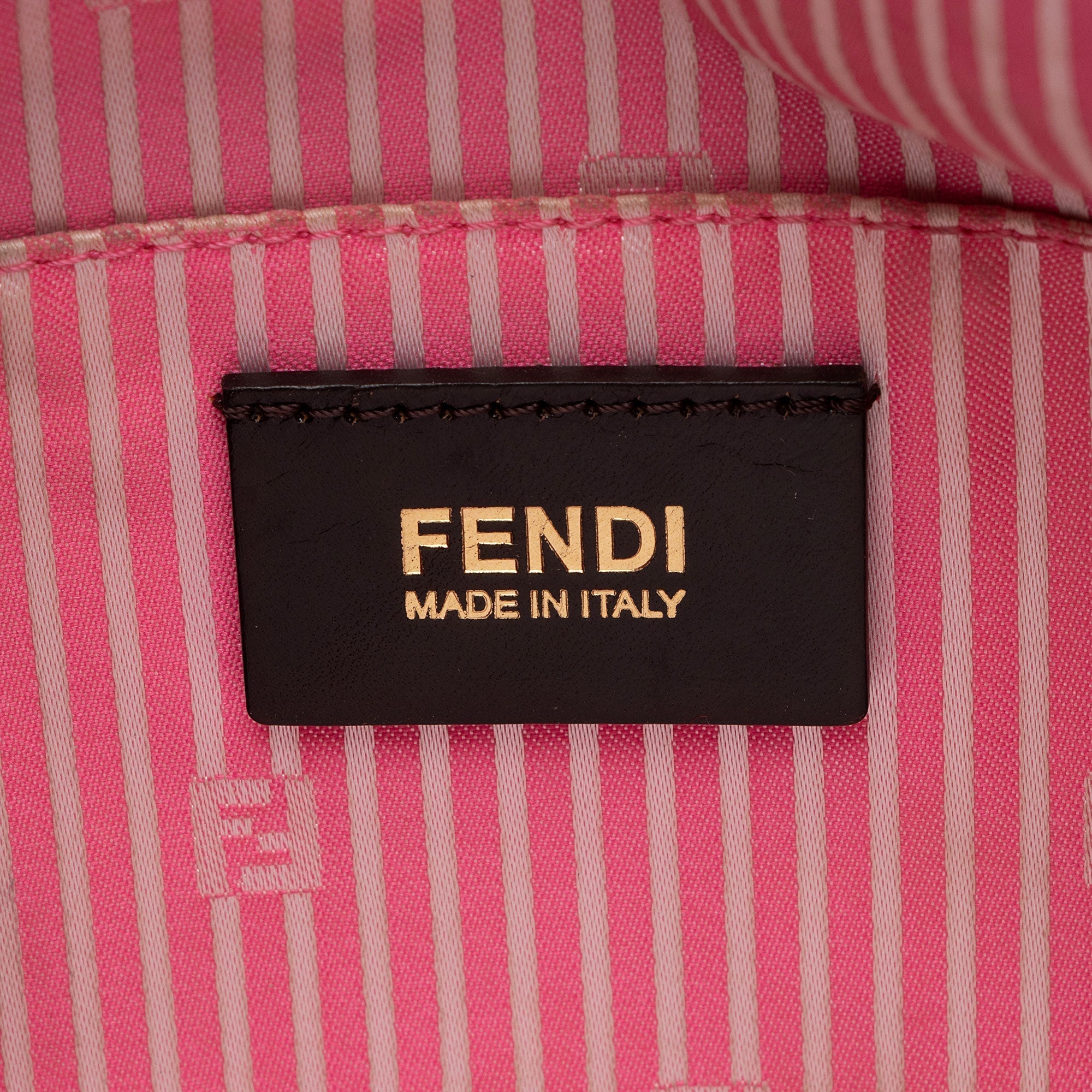 Fendi Zucca Striped Boston Bag (SHF-r1Jr6D)