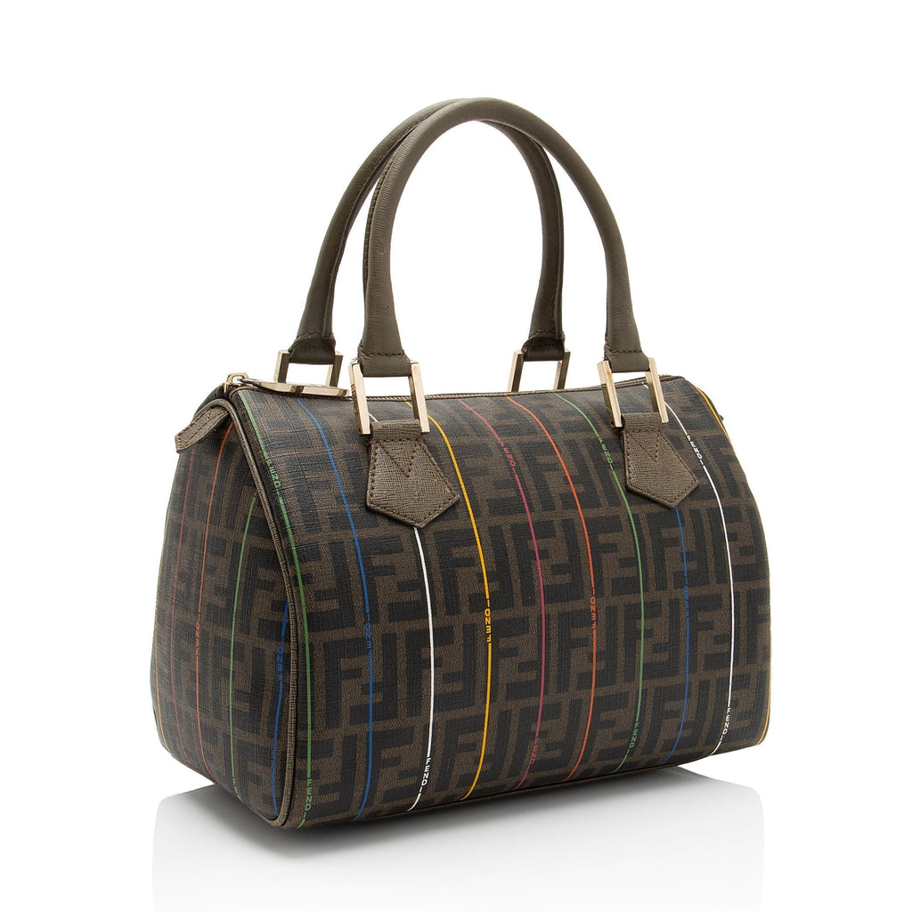 Fendi Zucca Striped Boston Bag (SHF-r1Jr6D)
