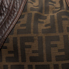 Fendi Zucca Tortuga Leather Spy Satchel (SHF-3hVawD)