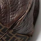 Fendi Zucca Tortuga Leather Spy Satchel (SHF-3hVawD)
