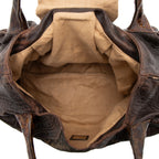 Fendi Zucca Tortuga Leather Spy Satchel (SHF-3hVawD)
