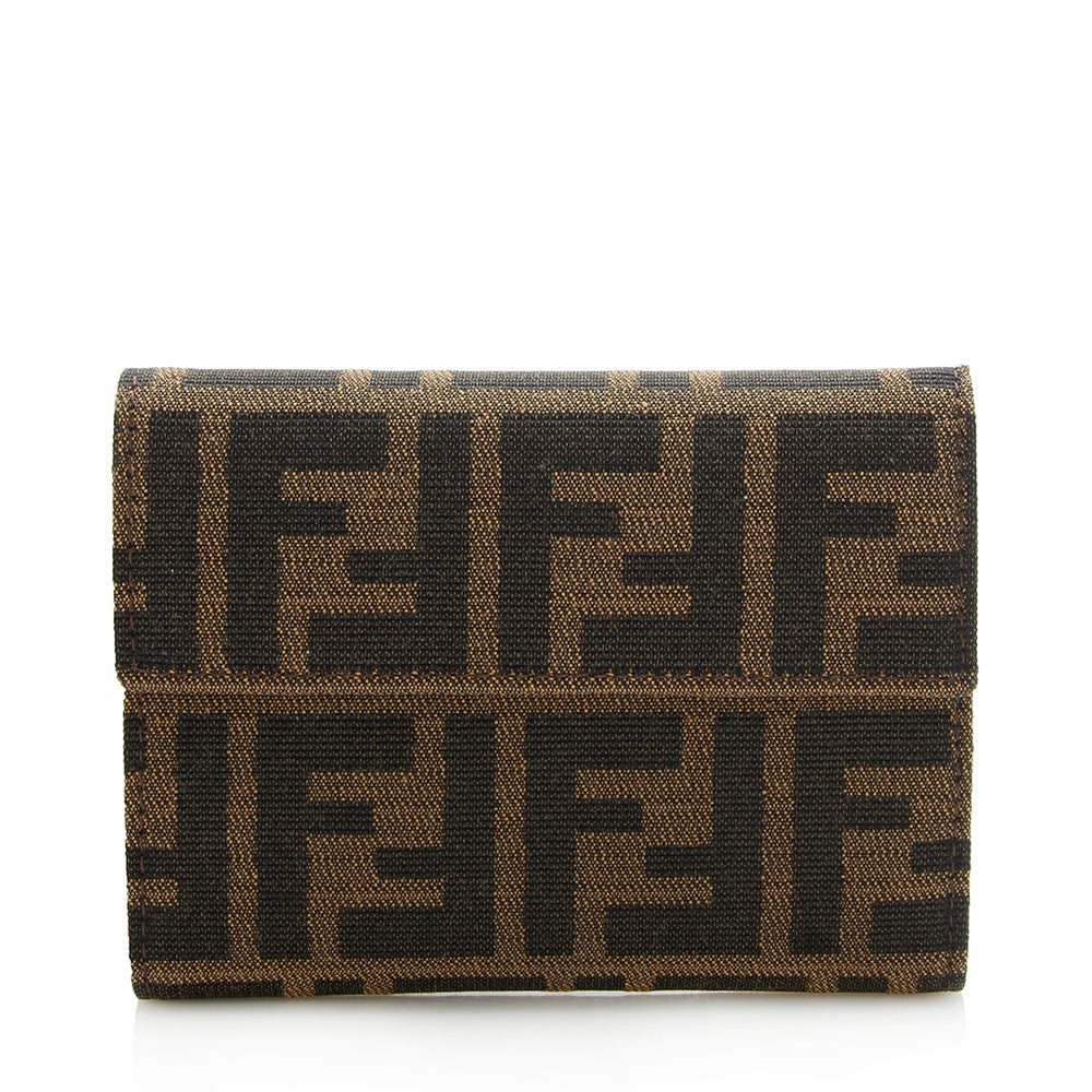 Fendi Zucca Trifold Compact Wallet - FINAL SALE (SHF-12797)