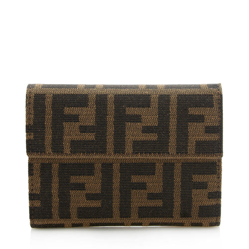 Fendi Zucca Trifold Compact Wallet - FINAL SALE (SHF-12797)