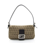 Fendi Zucchino Baguette Shoulder Bag (SHF-cdP0VZ)