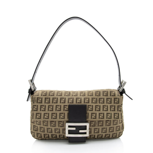 Fendi Zucchino Baguette Shoulder Bag (SHF-cdP0VZ)