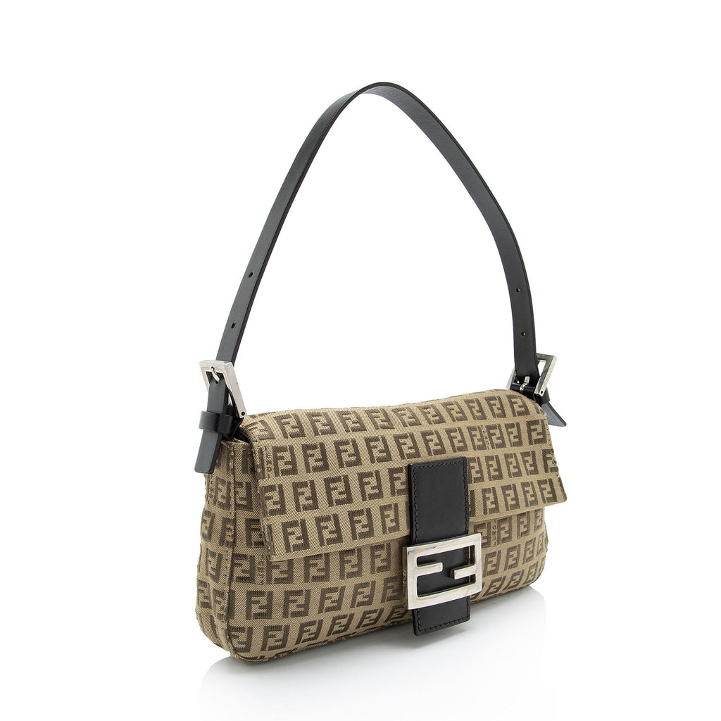 Fendi Zucchino Baguette Shoulder Bag (SHF-cdP0VZ)