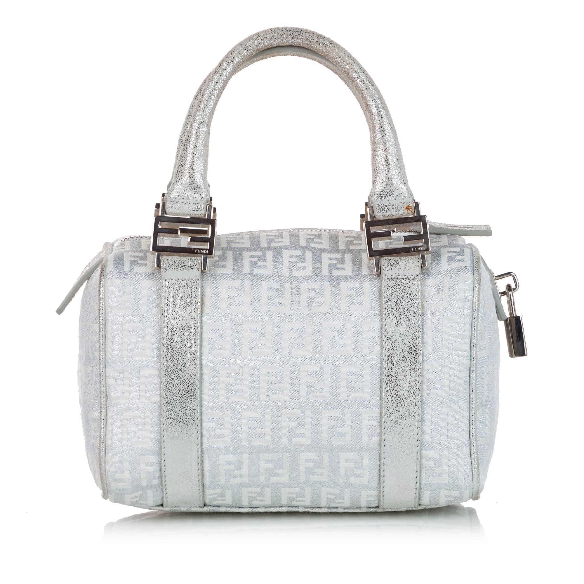 Fendi Zucchino Canvas Boston Bag (SHG-28234)