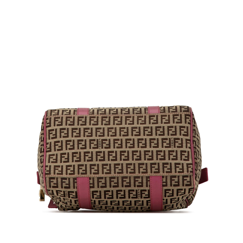 Fendi Zucchino Canvas Boston Bag (SHG-PFRtyP)