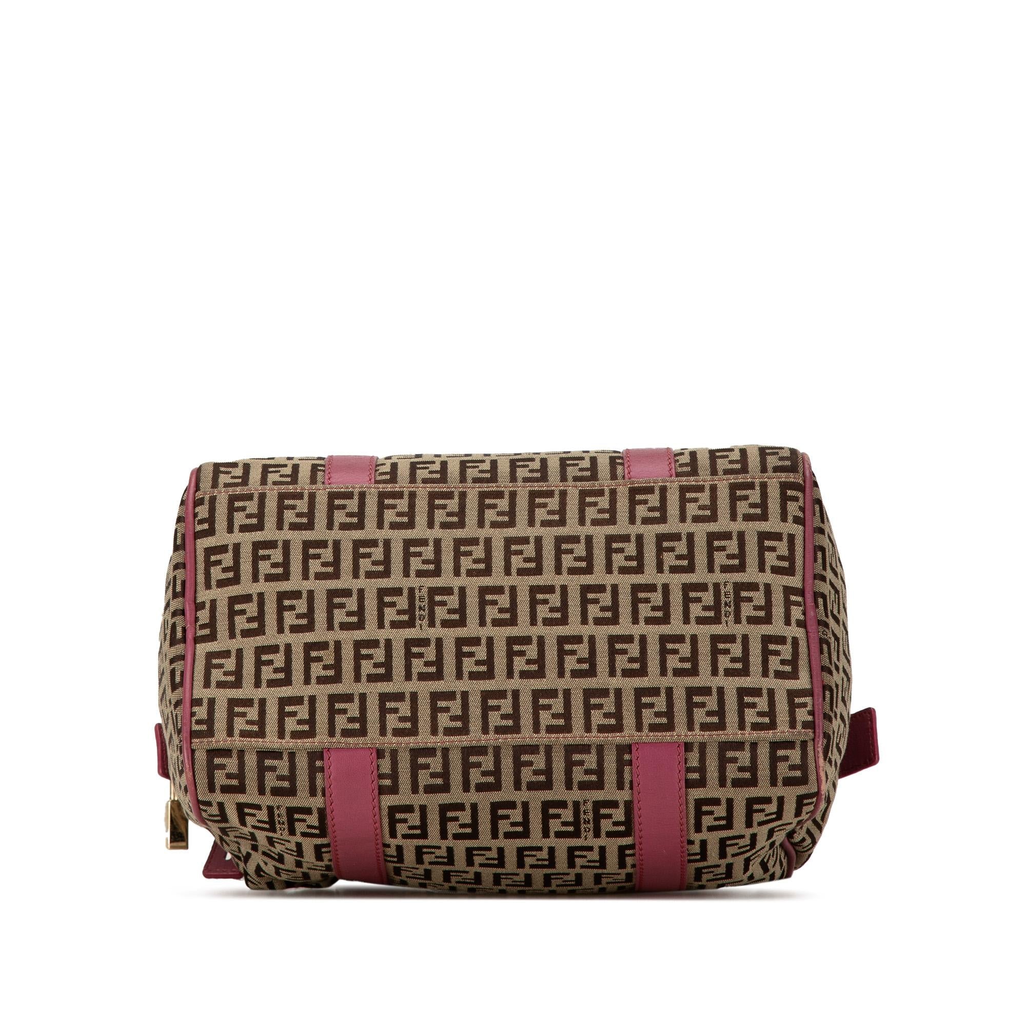Fendi Zucchino Canvas Boston Bag (SHG-PFRtyP)
