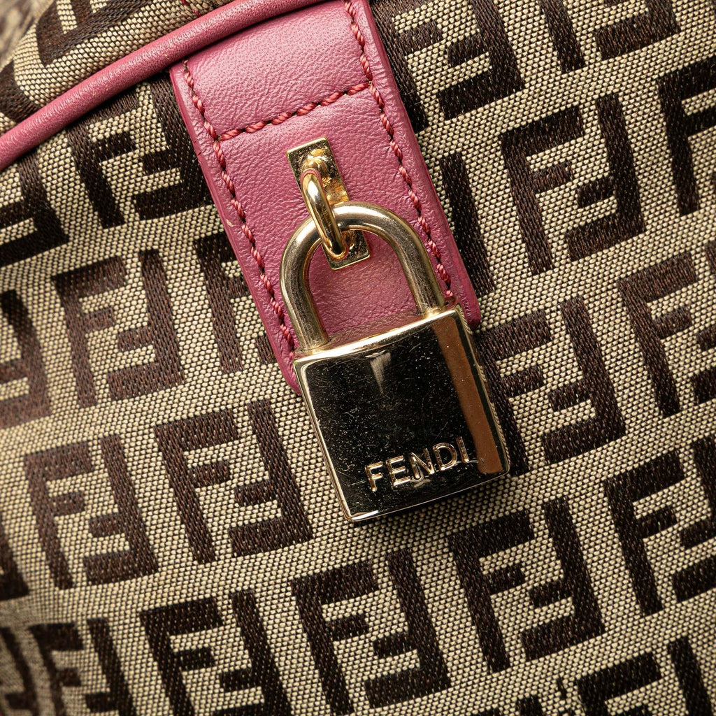 Fendi Zucchino Canvas Boston Bag (SHG-PFRtyP)