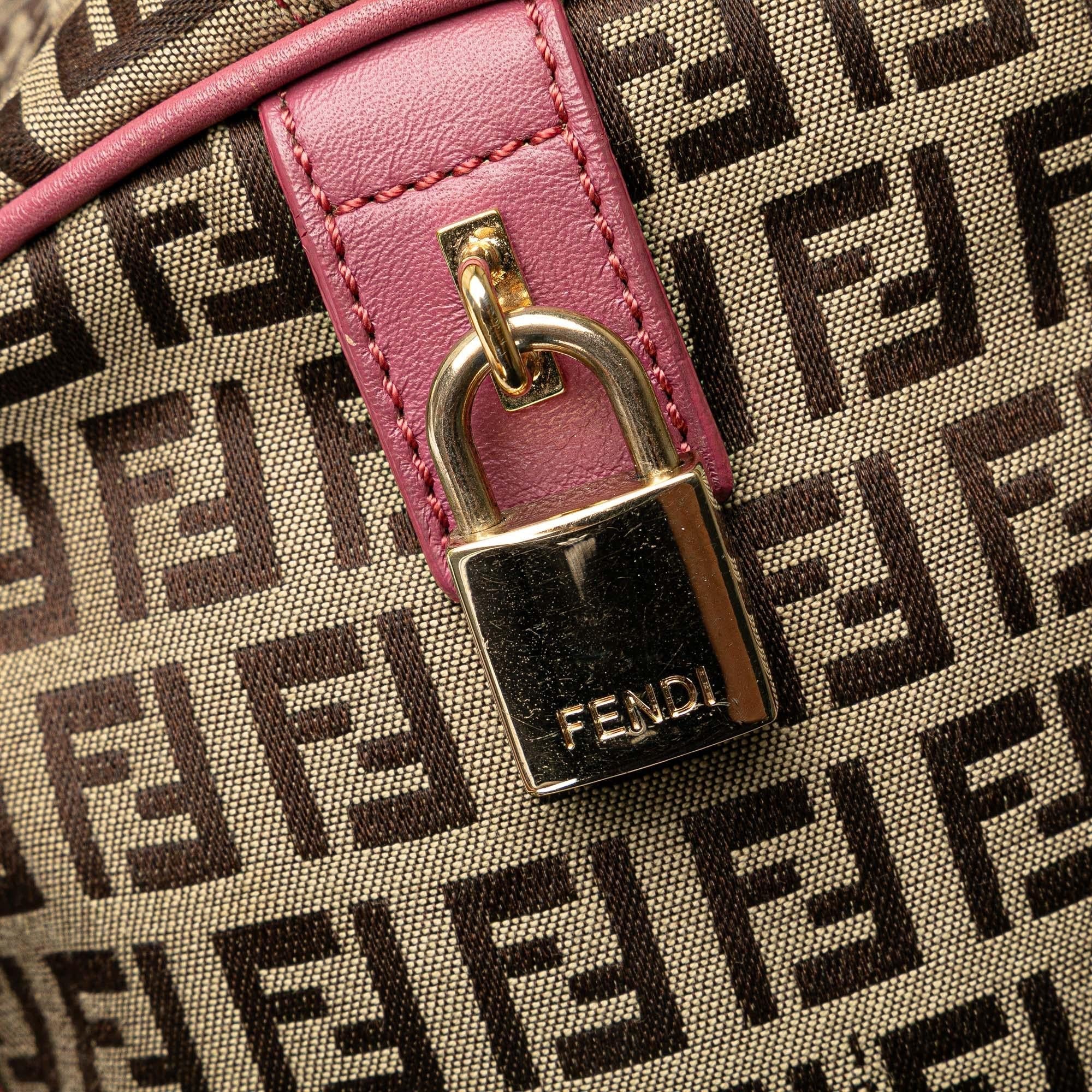 Fendi Zucchino Canvas Boston Bag (SHG-PFRtyP)