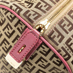 Fendi Zucchino Canvas Boston Bag (SHG-PFRtyP)
