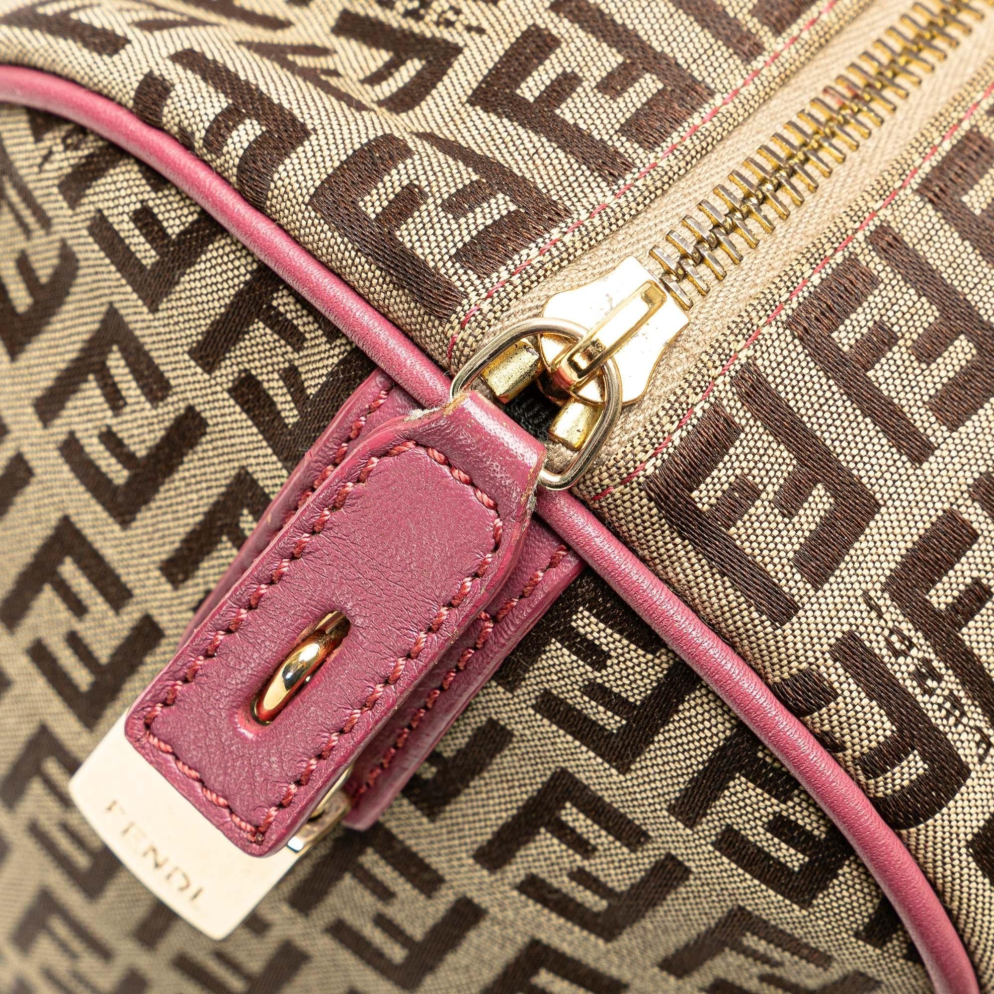 Fendi Zucchino Canvas Boston Bag (SHG-PFRtyP)