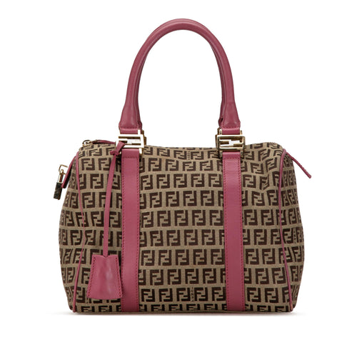Fendi Zucchino Canvas Boston Bag (SHG-PFRtyP)
