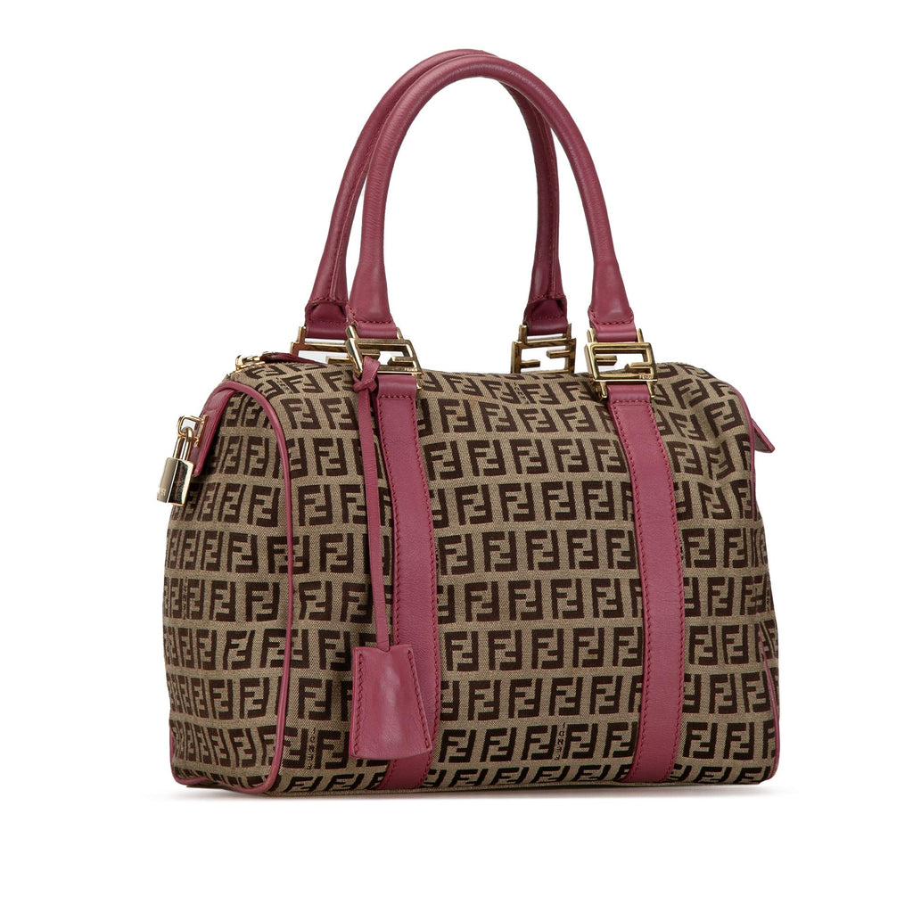 Fendi Zucchino Canvas Boston Bag (SHG-PFRtyP)